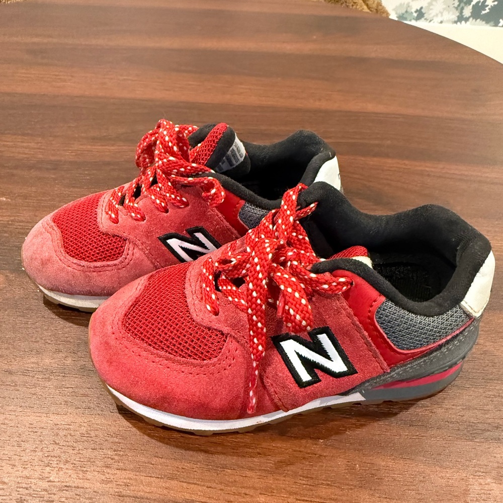 New Balance Kids/toddler Red Sneakers 7
